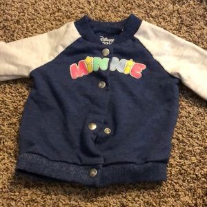 6/9 month Minnie Mouse sweater jacket with sweatpants